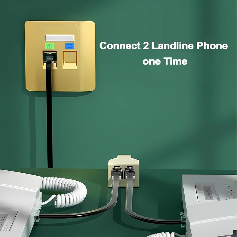 HAWAKA Telehone Ethernet Telephone Cable Adapter (Beige-L) - Image 4